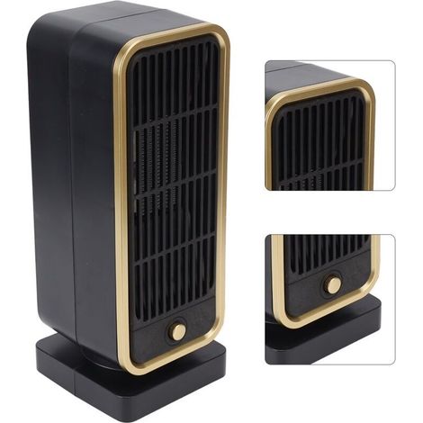 Chauffage de l'espace Protection contre la surchauffe Chauffage en céramique PTC Silencieux 40 dB Ignifuge ABS Chauffage de l'espace portable Prise UE 220 V à 250 V (1/5)