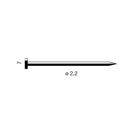 Punta 2.2-T.25 mm Millar - Puntas y Clavos Modelo T-22 (1/2)