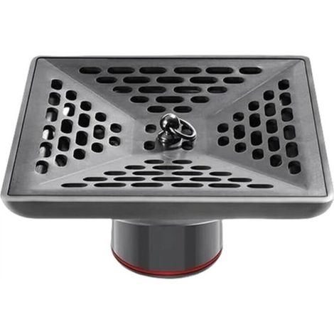 Stainless steel floor drain for bathroom shower with filtration, collection and deodorization, square floor drain 1010.