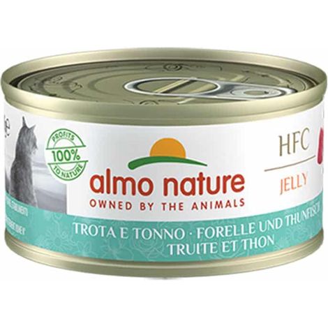 Almo Nature Gatto HFC Jelly Lattina 70gr Trota e Tonno