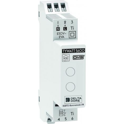 Tywatt 5600 - Capteur de conso électriques modulaire connecté : eau et énergie - DeltaDore 6110043