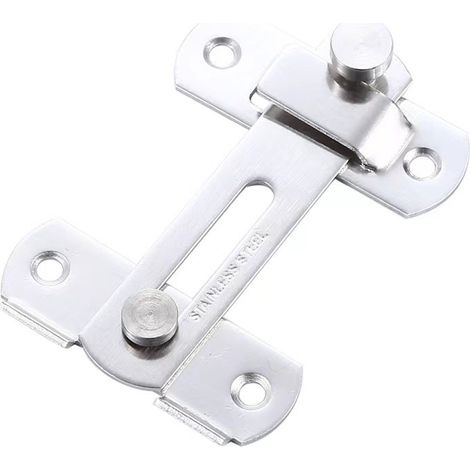 1 jeu de verrous de porte en acier inoxydable avec vis, verrou de porte coulissante (1/4)