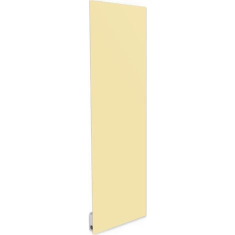 Radiateur électrique mural rayonnant extra plat 500W en verre creme