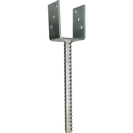 Pfostenträger zum Einbetonieren U-Form 60 x 100 x 91 Verzinkt -