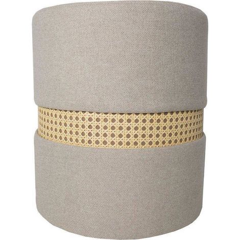 Today Palma tabouret tissu effet lin 35x40 cm (1/3)
