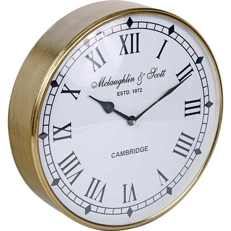 Horloge Cambridge aluminium doré 10x31cm (1/2)