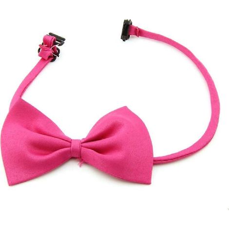 Pajarita ajustable para mascotas, collar con lazo para perro, cachorro o gato, 2 unidades, color rosa. (1/5)