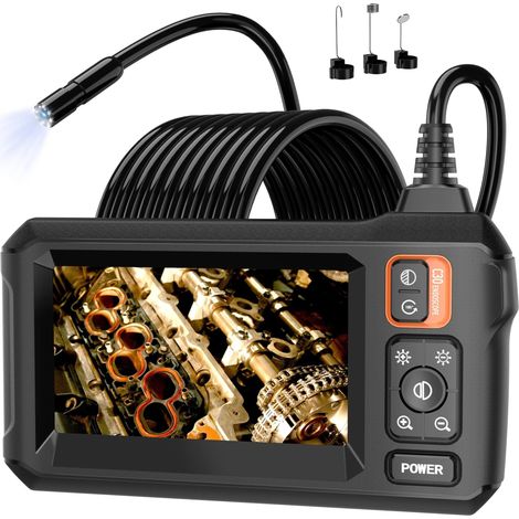 Endoscopio ad alta definizione, strumento di riparazione e collaudo, impermeabile IP67, leggero, telecamera 1080P, telecamera a forma di serpente lunga 5 metri, ricarica USB (1/5)