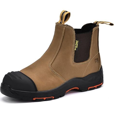Bottes de travail pour hommes et femmes en cuir imperméable et respirant avec semelle intérieure légère et confortable, coutures laminées et panneaux imperméables, taille 40 (1/5)