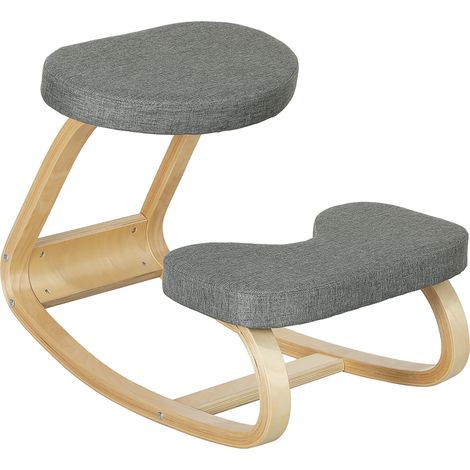Chaise ergonomique à genoux GLADYS grise (1/5)