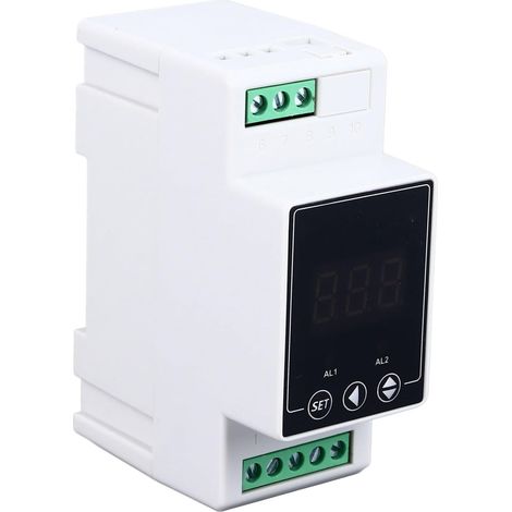 Thermostat de Régulateur de Température de Rail de Guidage de Contrôleur de Température Numérique avec Cordon de Détection de Température AC100-240V Plage -40°C à 110°C pour Aquaculture, Serre (1/5)