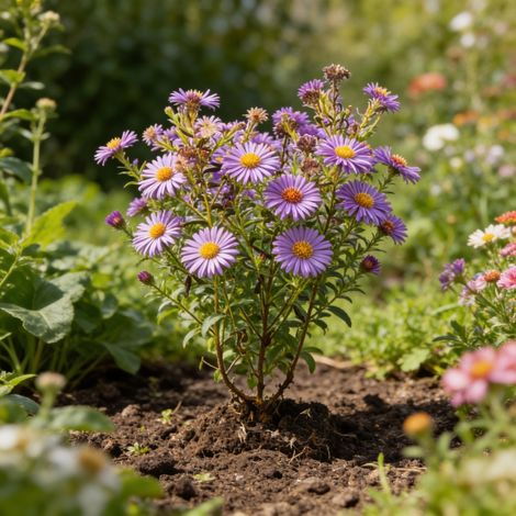 Aster Herbstgruss Vom Bresserhof 20cm Godet 9cm - Aster (1/4)