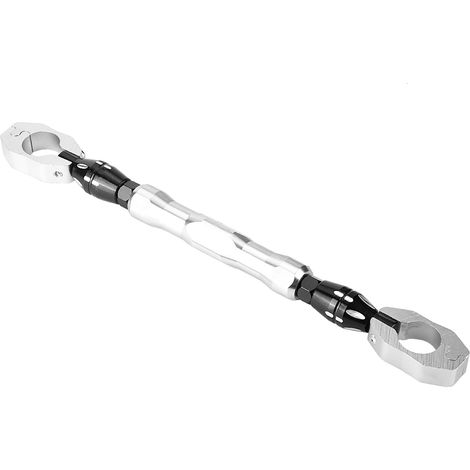Verstellbare 22 mm (7/8 Zoll) Motorradlenker-Verstärkungsstange, verstärkter Querstabilisator, Versteifungshebel, silberfarben. (1/5)