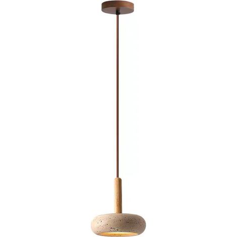 Suspendues japonaises wabi-sabi abat-jour en pierre naturelle 15x16cm (1/5)