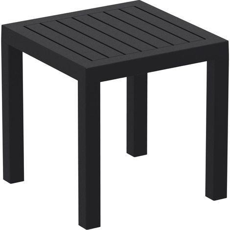 CLP – Table de jardin 45x45 cm – Polypropylène traité résistant aux intempéries – Couleur noire – Résistance aux UV – Pour usage intérieur et extérieur (1/6)