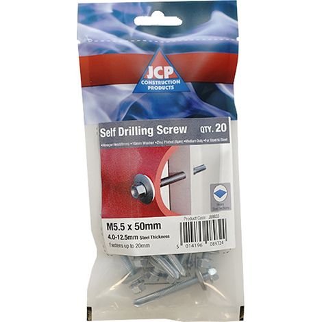 Jcp Fixings Metalfix Self-Drilling Screws 5.5 x 40mm - Box of 100 (1/2)