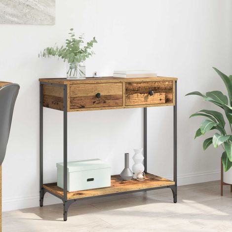 vidaXL  Console Table  Old Wood 75 x 34.5 x 75 cm Engineered Wood