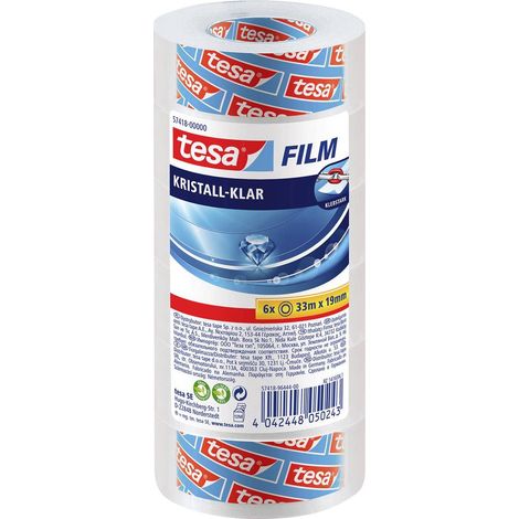 tesa 57418-00000-02 Pellicola adesiva Cristallino Trasparente (L x L) 33 m x 19 mm 6 pz.