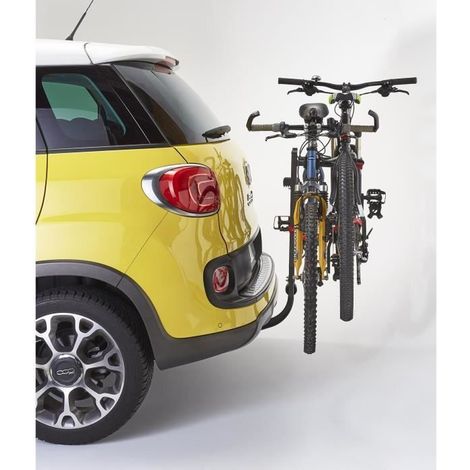 Mottez – Porte-vélo 2 vélos suspendus sur attelage avec antivol – Système clic clac sans réglage – Charge max 30 kg – Finition zinguée antirouille