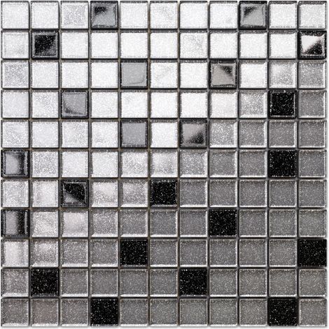 Mosaïque intérieure en verre pour salle de bain cuisine - 30x30cm - Hades (1/5)