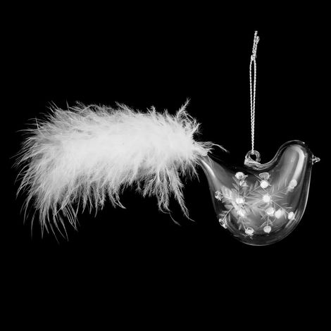 Sujet de Noël Oiseau "Polaire" 7cm Transparent (1/2)