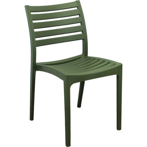 Sedia impilabile in polipropilene 42,5x49xH78 cm con design moderno Curvìa -  Verde