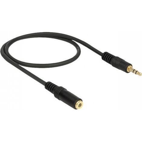 Rallonge Audio Mini Jack 3,5 Mm - 50 Cm - F Vers M - Noir