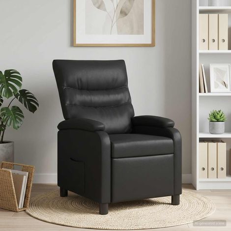 vidaXL Poltrona reclinabile Nero Similpelle (1/5)