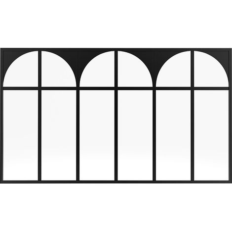 Vetrata atelier in alluminio termico nero stile art déco 180 x 105 cm (L x H) – ARCADEA