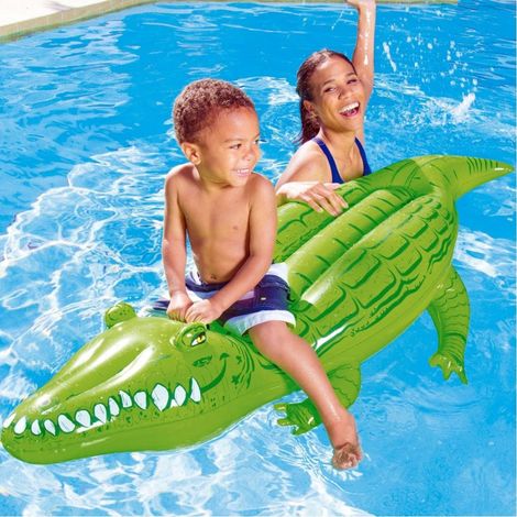 Bouée De Sauvetage Géante Gonflable En Forme De Crocodile 168 X 79 Cm (1/4)