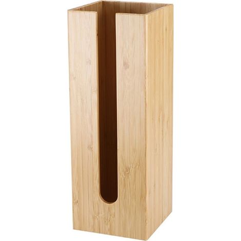 royaluxe - Porte-rouleau de papier toilette en bambou – Idéal pour la salle de bain ou les toilettes Boîte à papier toilette moderne et simple, couleur bûche, une pièce, (1/5)