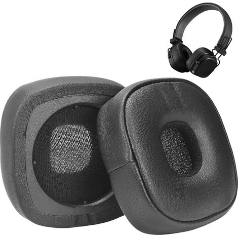 paio di cuscinetti auricolari di ricambio per Marshall Major IV, cuscinetti in memory foam, copri cuffie in schiuma isolante dal rumore per Marshall Bluetooth (Major IV/4 - Nero) (1/5)
