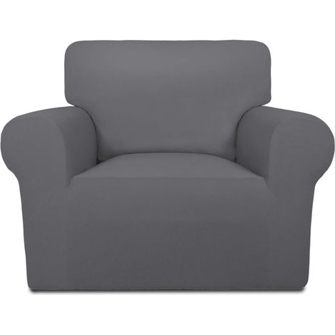 1 Housse de canapé, tissu extensible spandex, fond élastique, mousse antidérapante, lavable 30°C, protection enfants animaux (1/5)