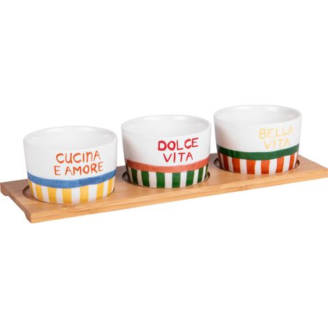 Table Passion - Service apéritif 3 pièces Dolce Vita 28,5 cm