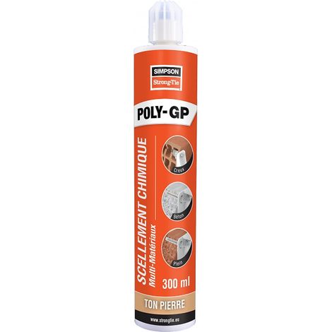 Résine multi-matériaux POLY-GP 420ml couleur pierre beige
