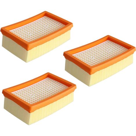 3er-Pack Premium-Ersatzfilter für Kärcher Nass- und Trockensauger WD4, WD5, WD6, MV4, MV5 und MV6 Teilenummer: 2.863-005.0. Flacher Faltenfilter. (1/5)