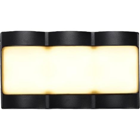 Outdoor LED Wall Light – 6 Heads, 9W, IP65 (rainproof) – Modern Design with Aluminium and PC Structure – Ideal for Garden, Patio, (Sand Black 6 Heads 9W) (1/5)
