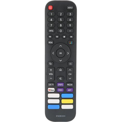 Télécommande universelle de remplacement pour téléviseurs Hisense, compatible avec modèles 55H6G, 55H77G, 55V6G, 55A60G, 55A60H, 55A60GMV. (1/5)