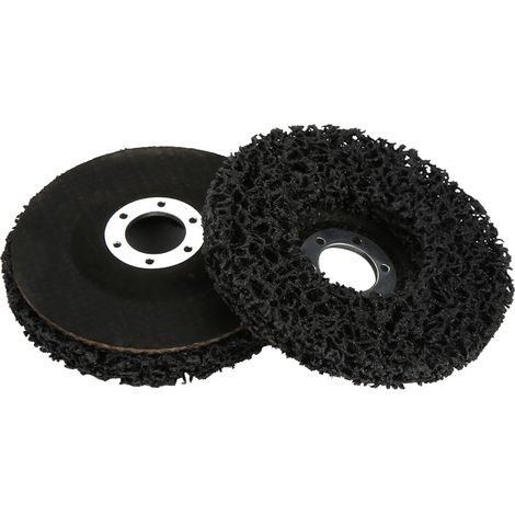 Ortviai Disque abrasif polyuréthane noir 115 mm (2 pièces) pour meuleuses angulaires – décapage peinture et rouille (1/5)