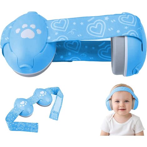 Casque Anti Bruit pour Bebe, Protection Auditive, Amélioration du Sommeil Avion Bandeaux Antidérapants Nourrisson, Enfant jusqu'à 36 Mois (1/5)