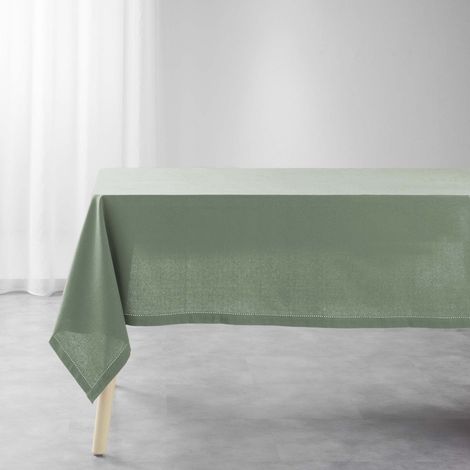 Nappe de Table Uni "Charline" 140x240cm Vert Cèdre (1/3)
