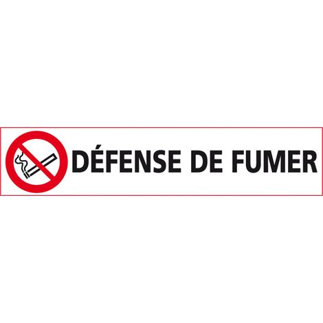 Signalisation Défense de Fumer (N0159) - Adhésif - 450 x 100 mm