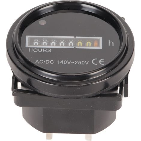 Compteur d'heures mécanique professionnel haute précision 140‑250V AC/DC pour véhicules, voitures, bateaux et motos (1/5)