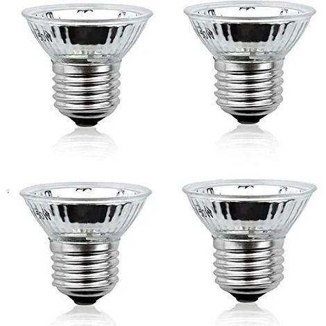 50W E27 Lampe Chauffante UVA+UVB Ampoule à Spectre Complet Dimmable 220-240V Bronzer Ampoule pour Reptiles Amphibiens Lézard (Lot de 4, Blanc Chaud 2700K) (1/5)