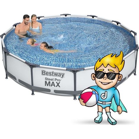 Piscina de jardin con estructura de 366 x 76 cm 16 en 1 bestway 56416