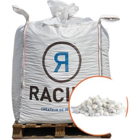 Paillage minéral Gravier blanc 10/20mm, Big bag 750 KG - PRO607