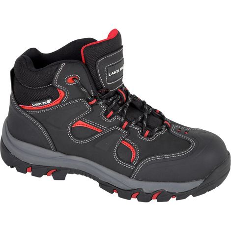 BOTTES DE CHEVILLE EN NUBUCK NOIR-ROUGE, S3 SRA, "40 1 pc. (1/3)