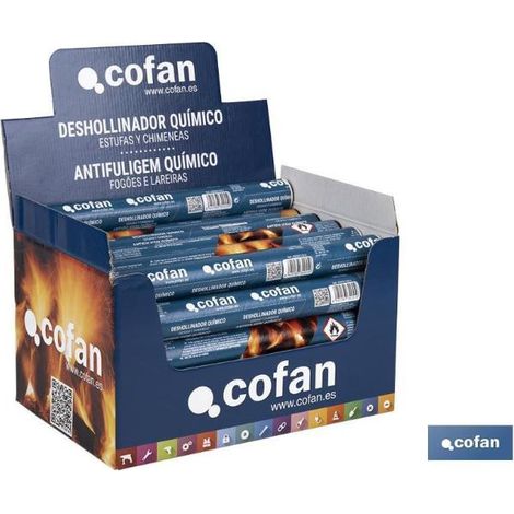 COFAN deshollinador químico tubo 175 g- venta unitaria , Limpieza rápida y eficaz de chimeneas, estufas, fogones y hornos de leña. Elimina incrustaciones de cualquier tipo producid