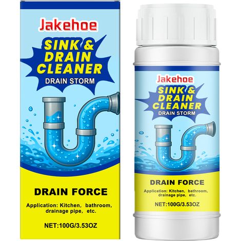 Jakehoe : produit déboucheur pour canalisations – Produit nettoyant et déboucheur contre les odeurs et les obstructions dans les éviers de cuisine et les toilettes (1/5)