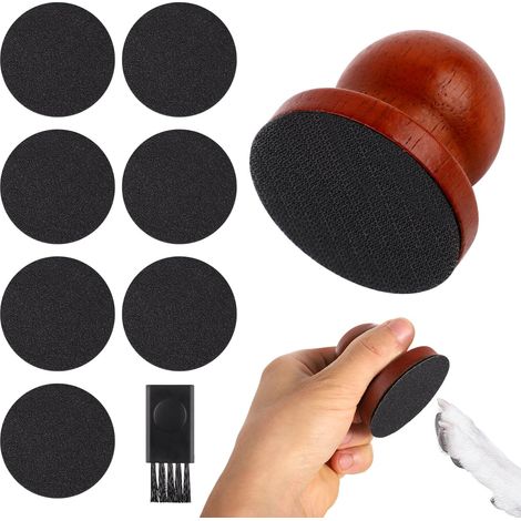 Lime à Ongles pour Chien, Grattoir à Ongles en Bois pour Chien avec 7pcs de Papier de Verre Remplaçable et Brosse de Nettoyage sans Stress Coupe-Ongles pour Chien pour Chiens Chats (1/5)